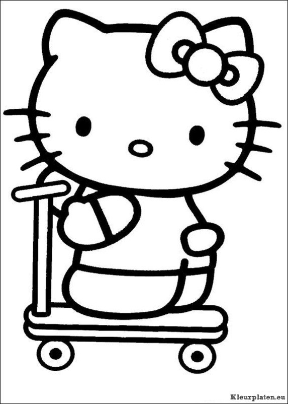 Hello kitty kleurplaten