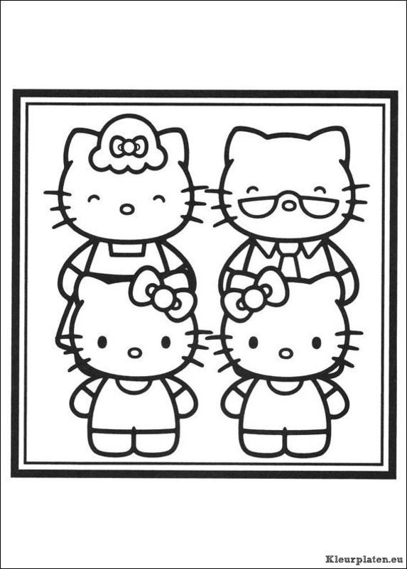 Hello kitty kleurplaten