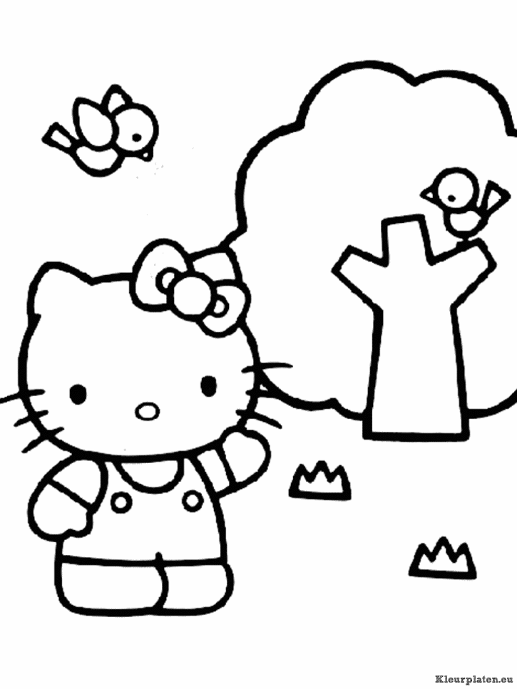 Hello kitty kleurplaten