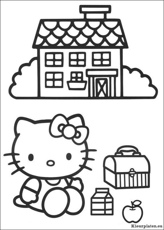 Hello kitty kleurplaten