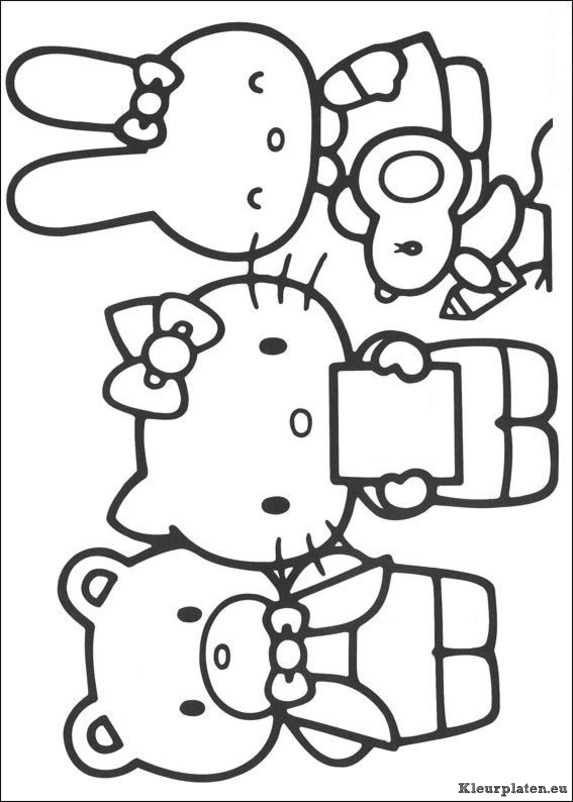 Hello kitty kleurplaten