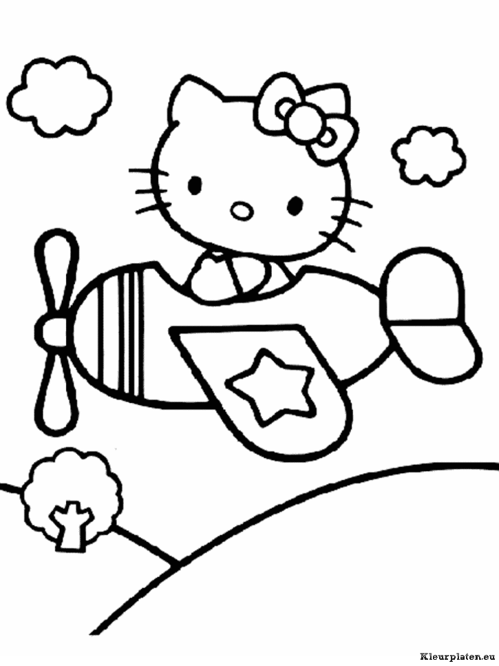 Hello kitty kleurplaten