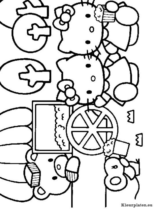 Hello kitty kleurplaten