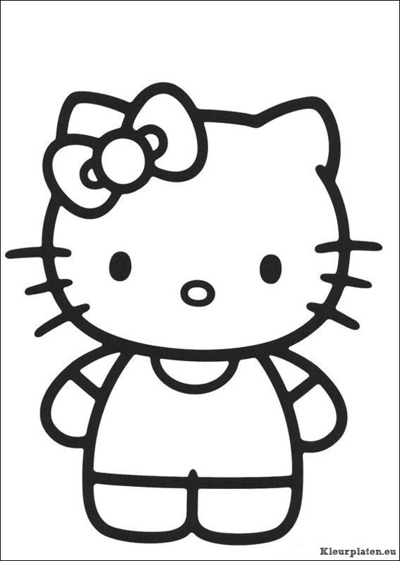 Hello kitty kleurplaten