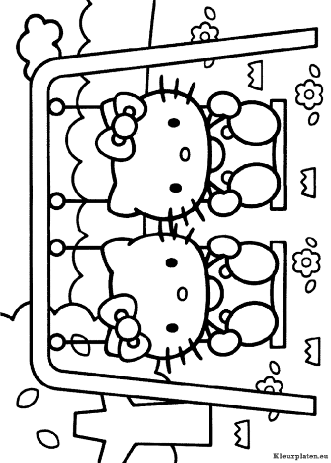 Hello kitty kleurplaten