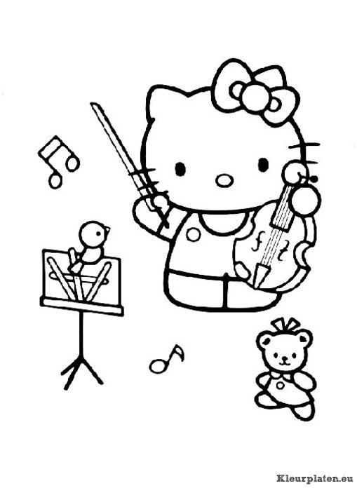 Hello kitty kleurplaten