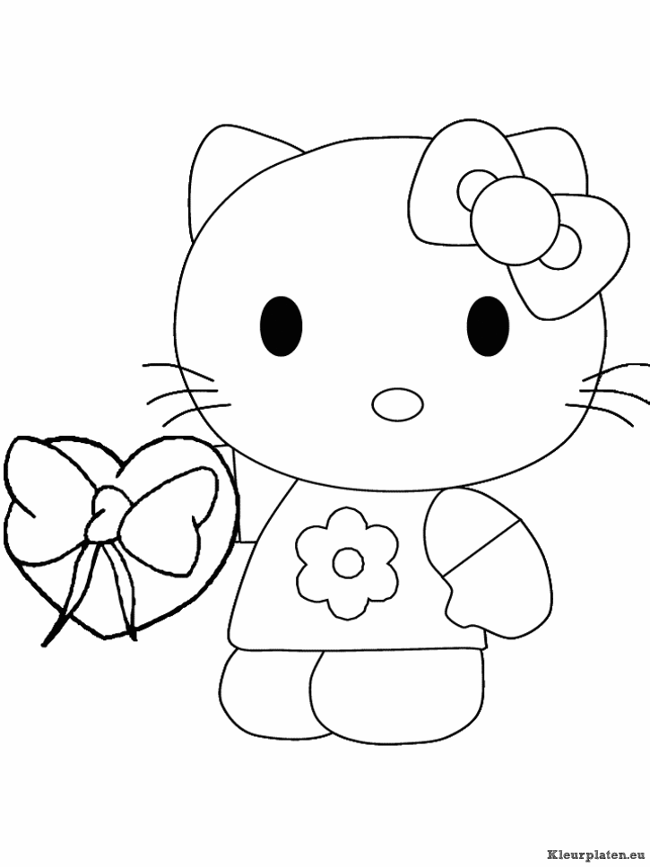 Hello kitty kleurplaten