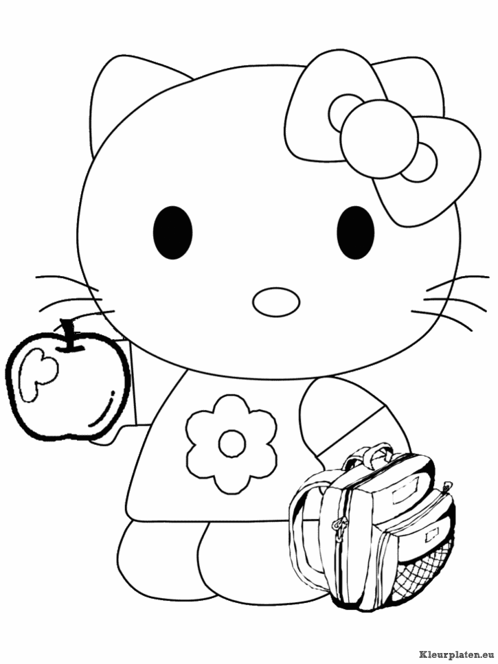 Hello kitty kleurplaten