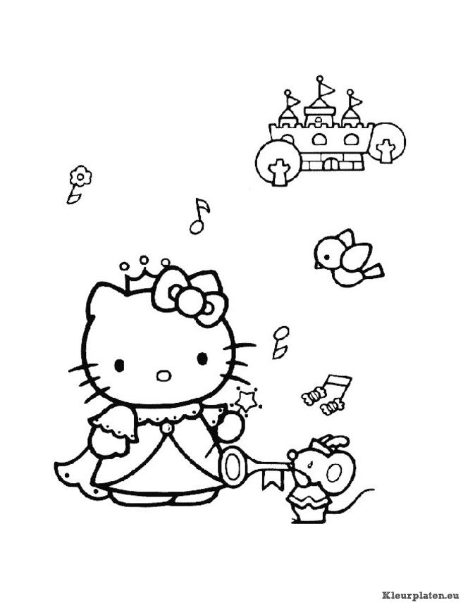 Hello kitty kleurplaten