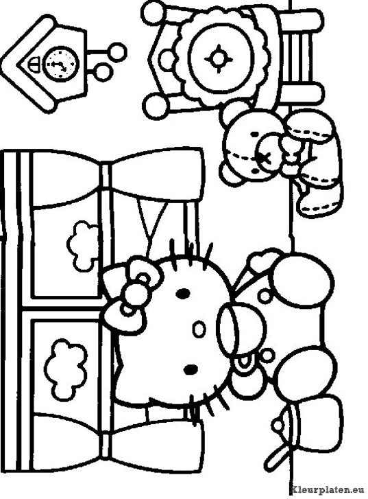 Hello kitty kleurplaten
