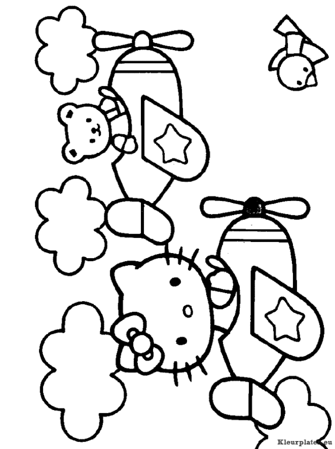 Hello kitty kleurplaten
