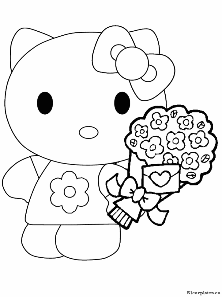 Hello kitty kleurplaten