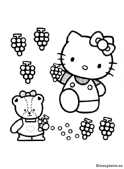 Hello kitty kleurplaten