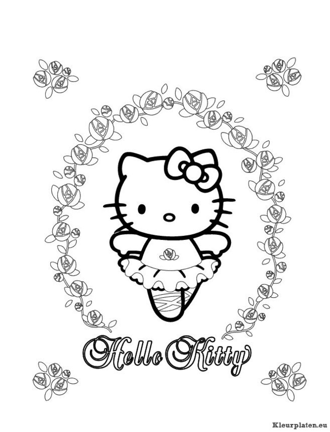Hello kitty kleurplaten