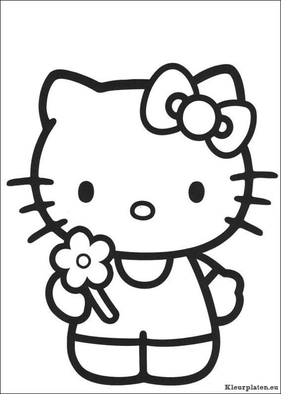 Hello kitty kleurplaten