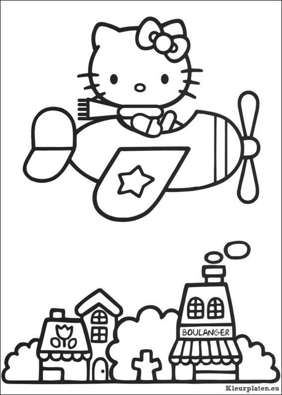 Hello kitty kleurplaten