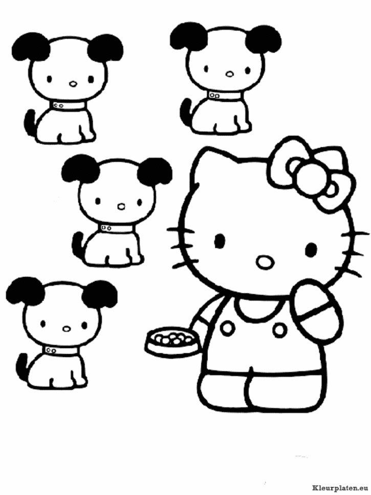 Hello kitty kleurplaten
