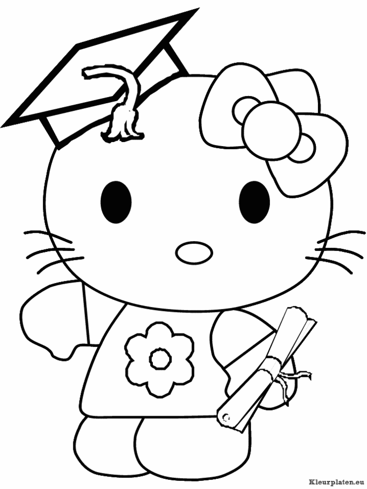 Hello kitty kleurplaat