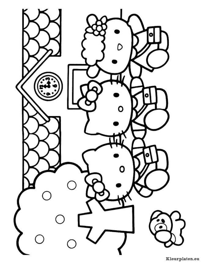 Hello kitty kleurplaten