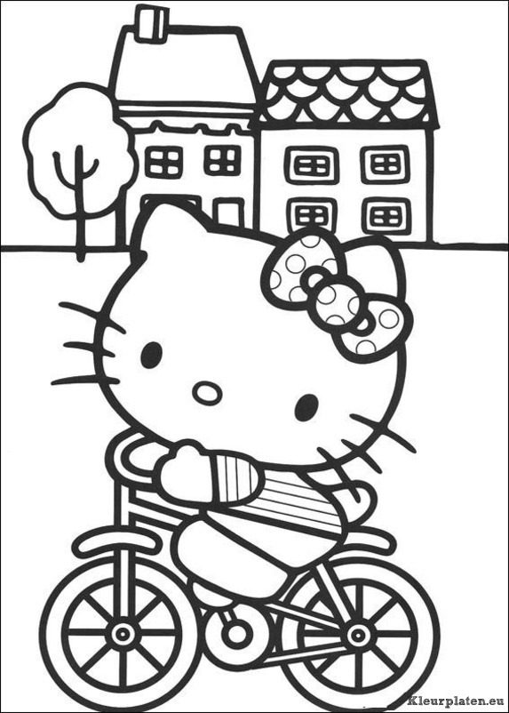 Hello kitty kleurplaten