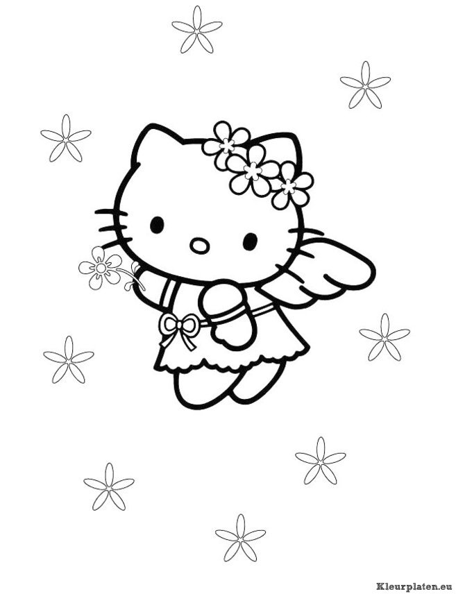 Hello kitty kleurplaten