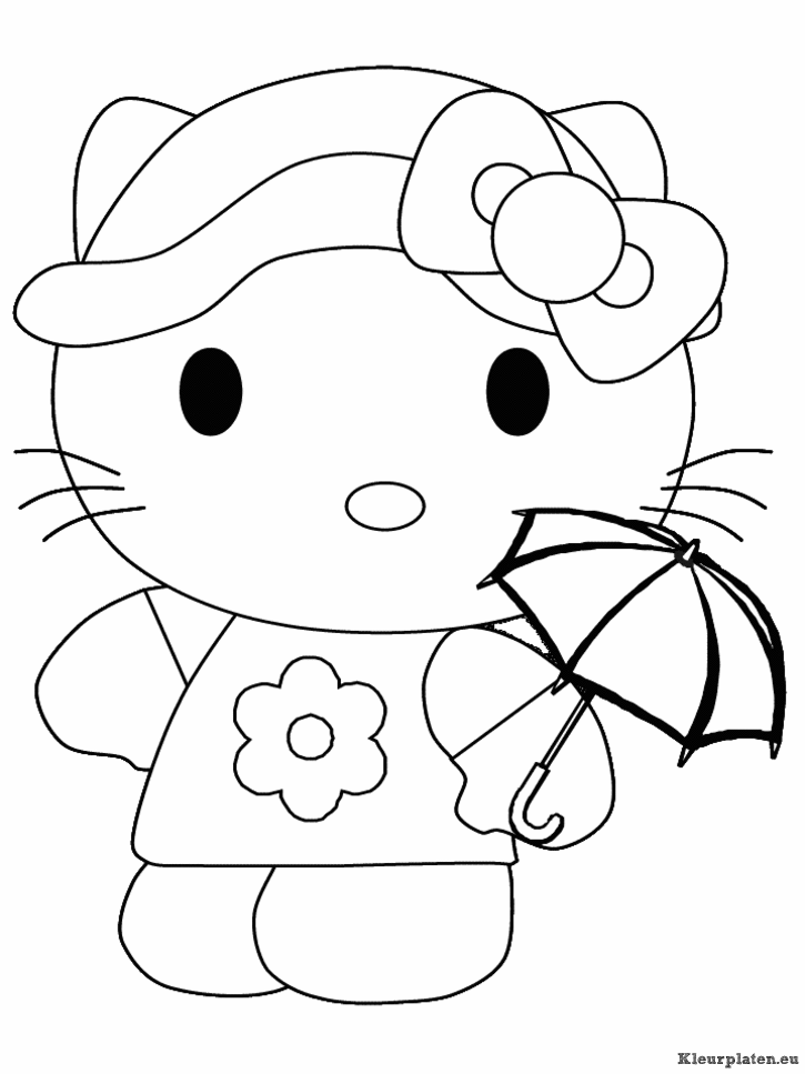 Hello kitty kleurplaten