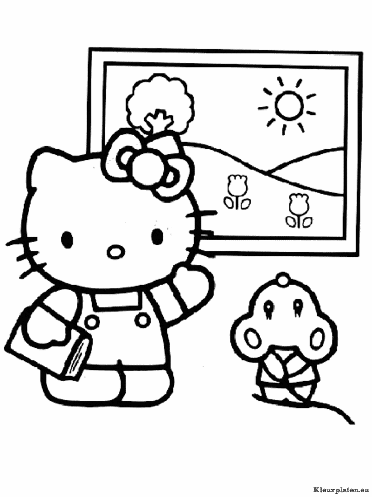 Hello kitty kleurplaten