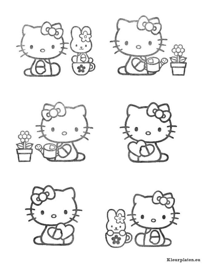 Hello kitty kleurplaten