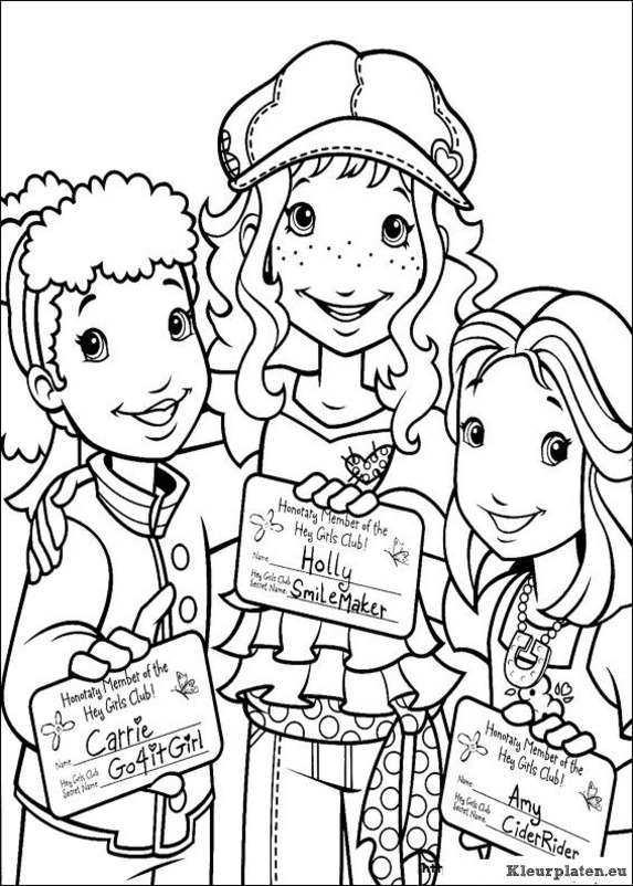 Holly hobbie kleurplaten