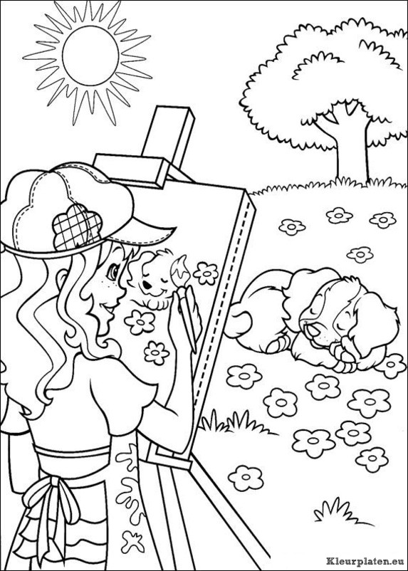 Holly hobbie kleurplaten