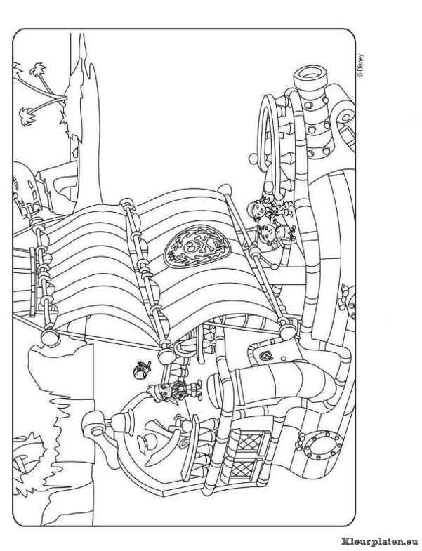 Jake en de nooitgedacht piraten kleurplaat