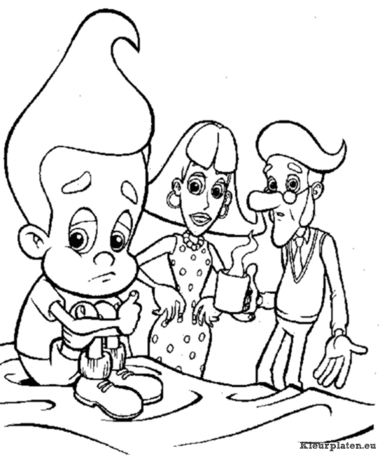 Jimmy neutron kleurplaten