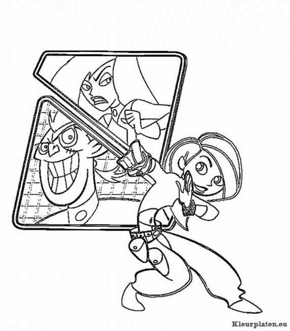 Kim possible kleurplaten