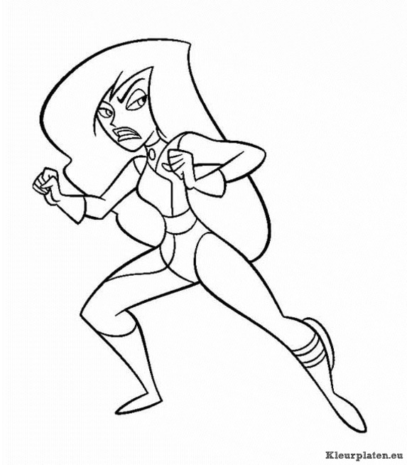 Kim possible kleurplaten