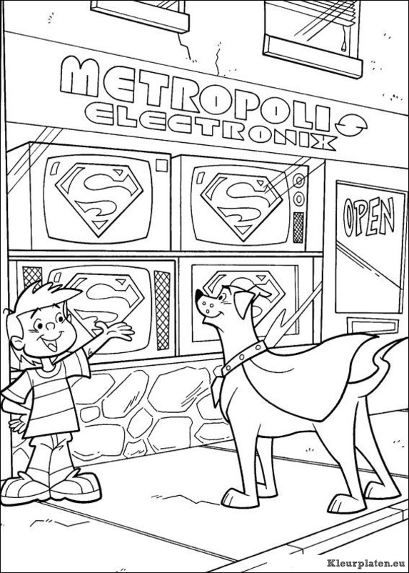 Krypto de superdog kleurplaat