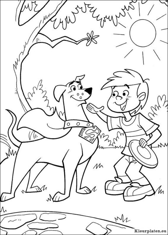 Krypto de superdog kleurplaten