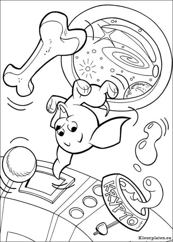 Krypto de superdog kleurplaten