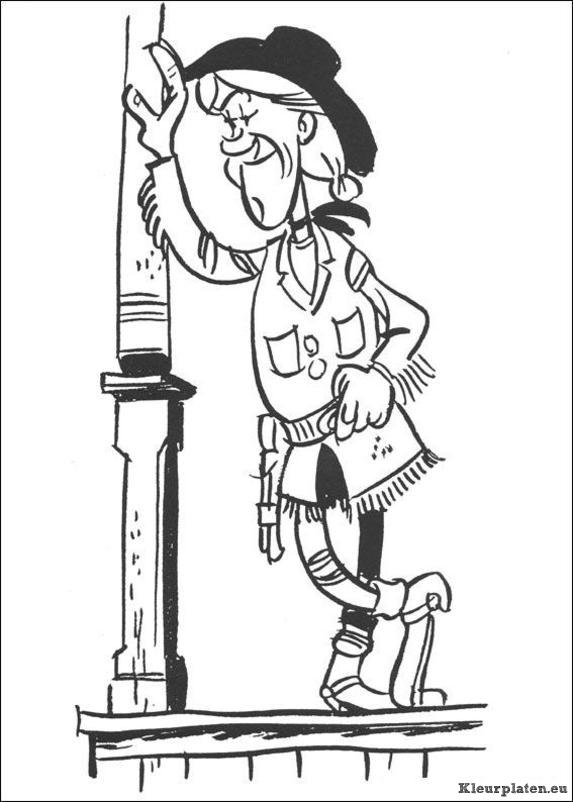 Lucky luke kleurplaten