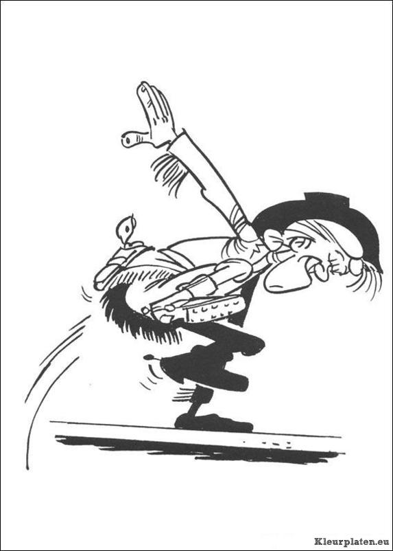 Lucky luke kleurplaten