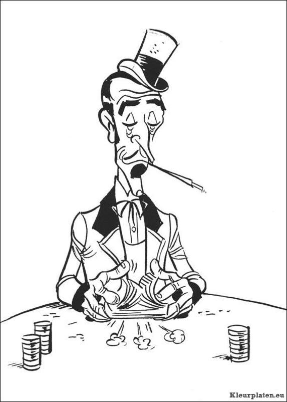 Lucky luke kleurplaten