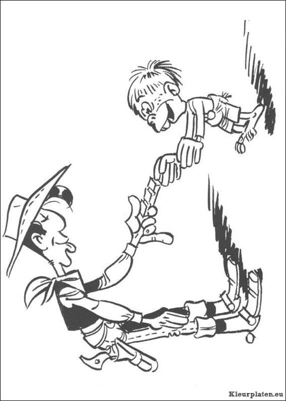 Lucky luke kleurplaten