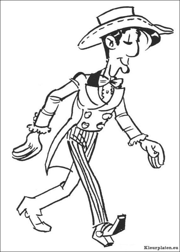 Lucky luke kleurplaat