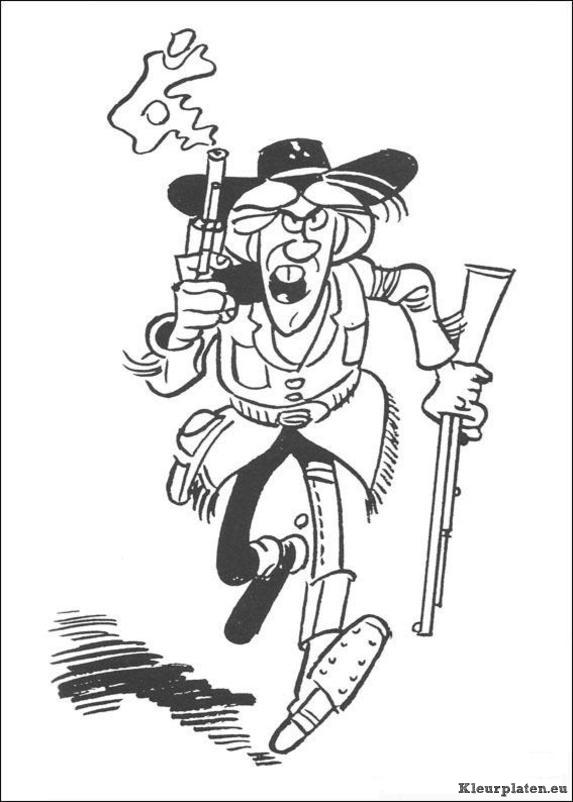 Lucky luke kleurplaat