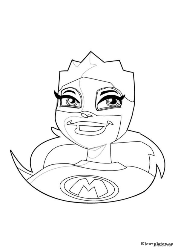 Mega mindy kleurplaten