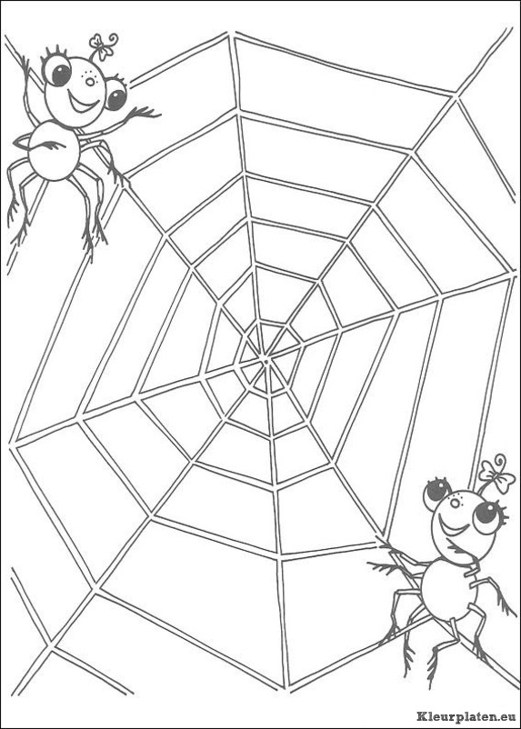 Miss spider kleurplaten