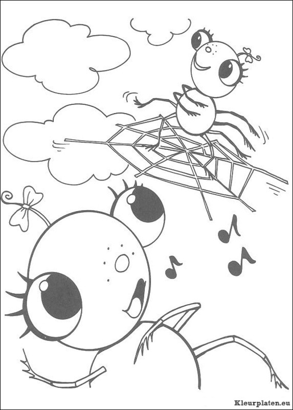 Miss spider kleurplaten