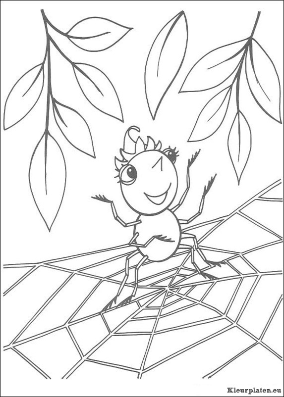 Miss spider kleurplaten