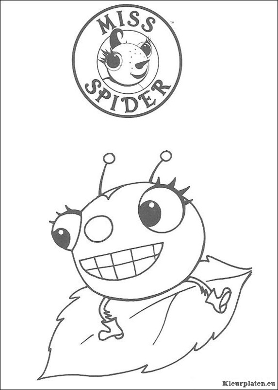 Miss spider kleurplaten