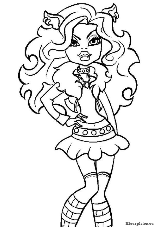 Monster high kleurplaat