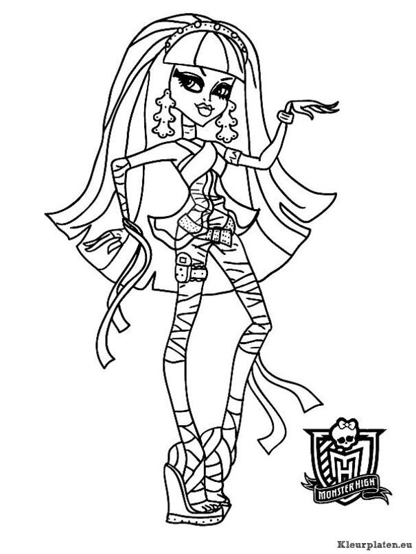 Monster high kleurplaat